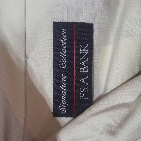 JOS. A. BANK Tan Kaki Superfine 100% Wool Gabardine Pleated Dress Pants - 35 Reg - Picture 3 of 16
